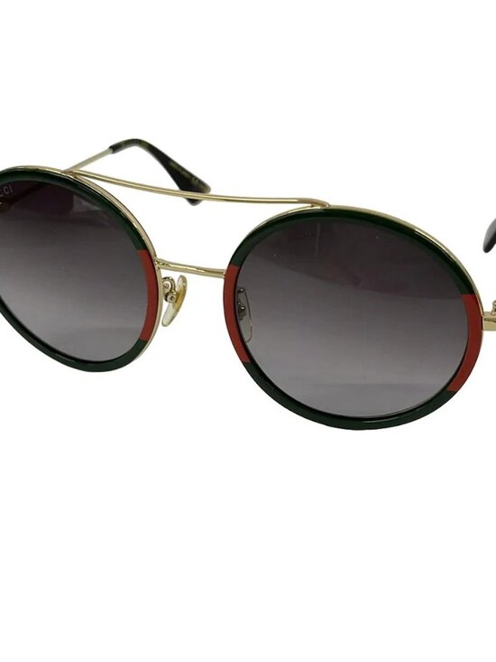 GUCCI GG0061S Dark Gray Gold Multi Plastic Hardware Sunglasses main image 4